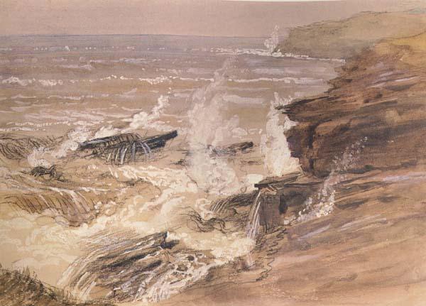 Samuel Palmer Storm and Wreck on the Cornish Coast oil painting image